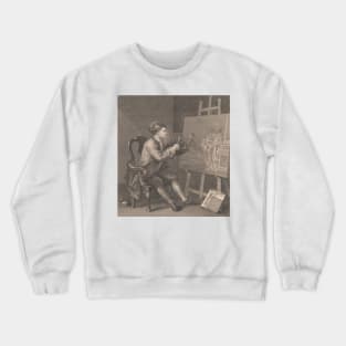 Hogarth Painting the Comic Muse by William Hogarth Crewneck Sweatshirt